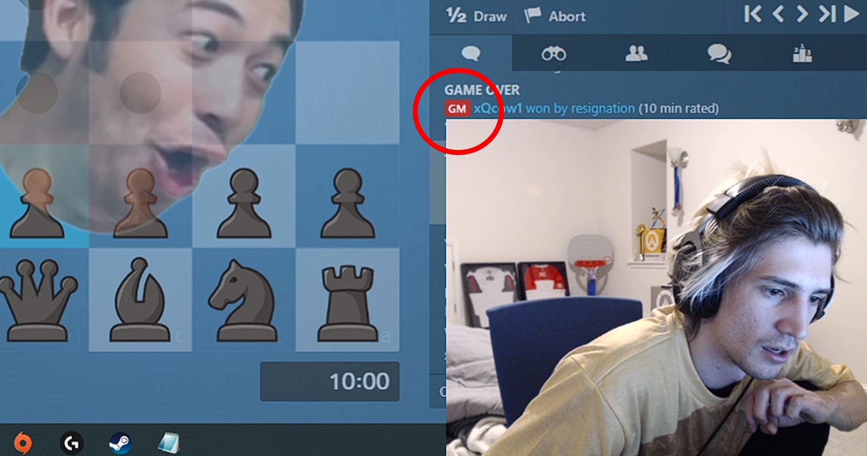 xQc Gets Promoted To Chess Grandmaster