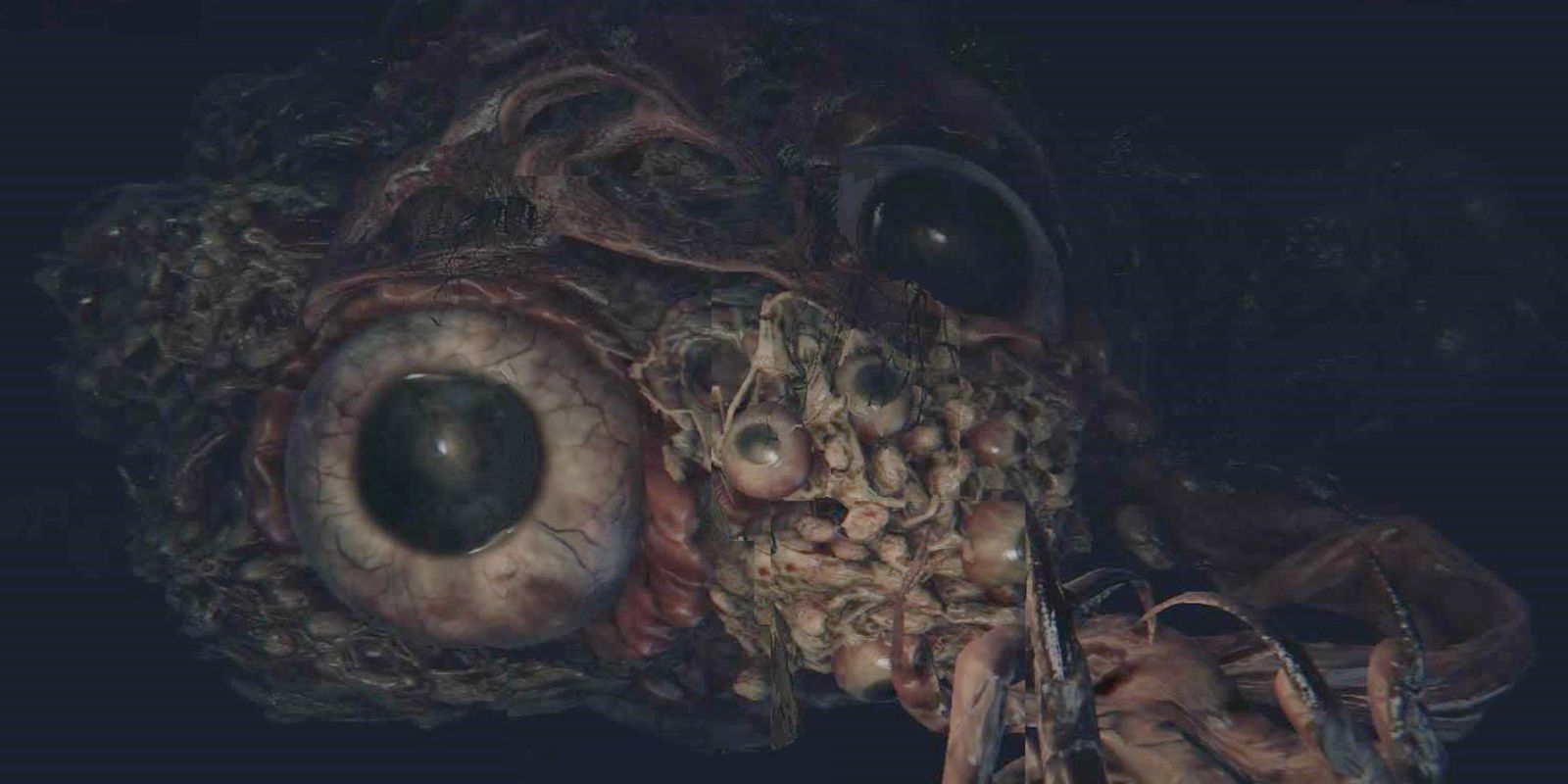 bloodborne's brain of mensis, a hideous mass of rotting eyes and grey matter