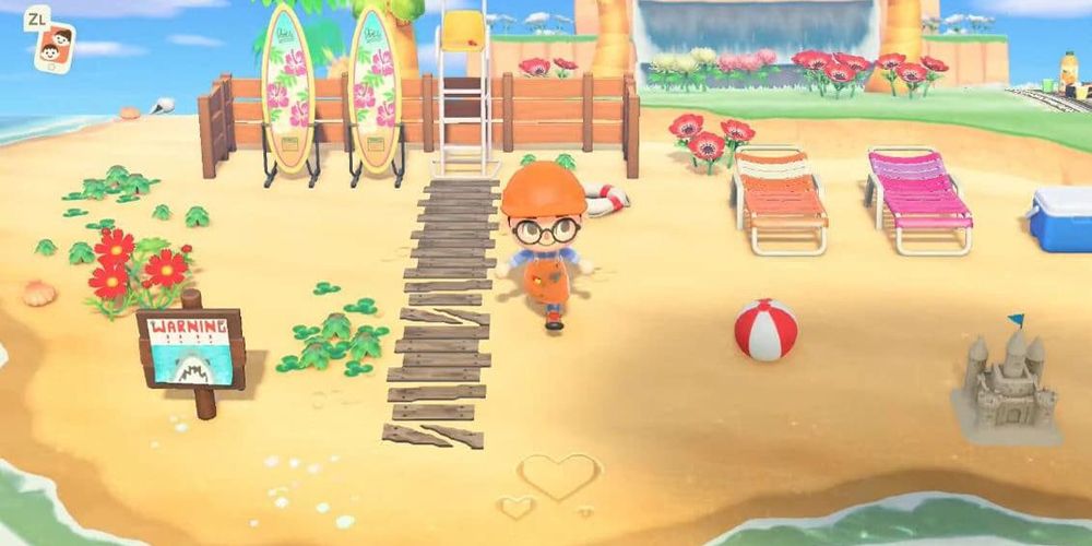 Animal crossing beach online lounge chair