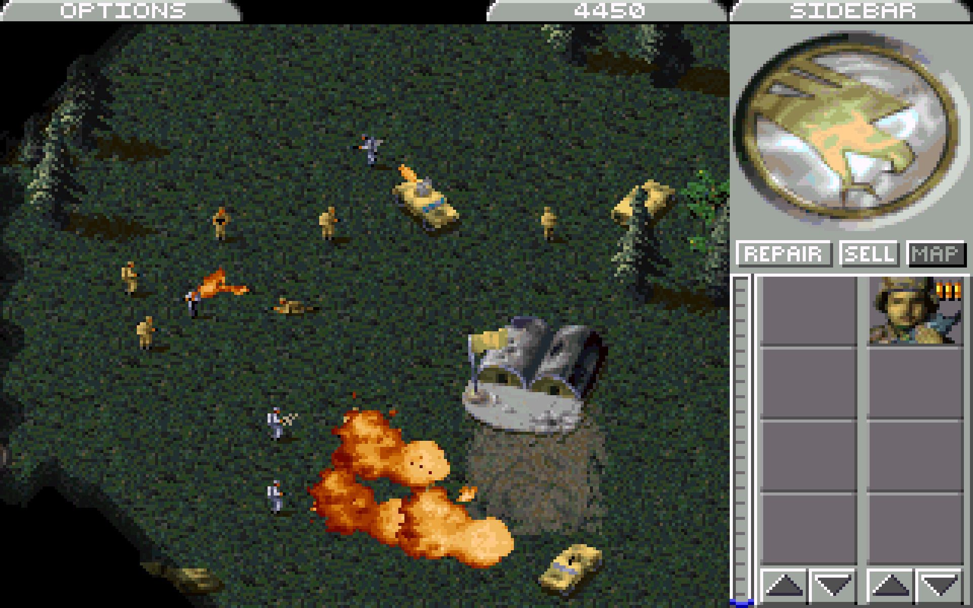 Gameplay screenshot of original Command & Conquer