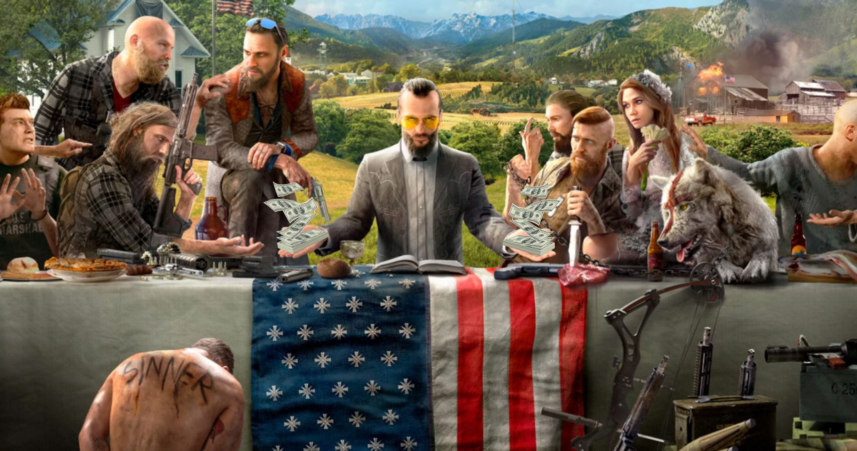 Pasta Cosplay - Do you know the Seed family portrait you can find in Far  Cry 5? It's wonderfully awkward and we wanted to recreate that shot, we  even borrowed a chair