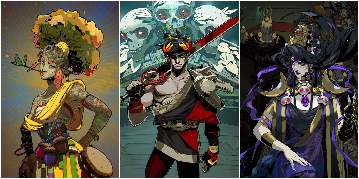 image of characters from Hades including Zagreus, Nyx, and Eurydice