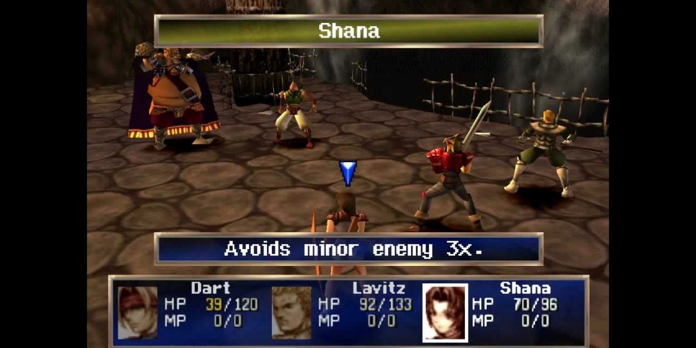 party members fighting a battle in Legend of Dragoon