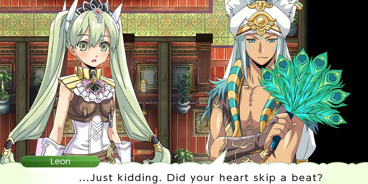 Leon flirting with another character in Rune Factory