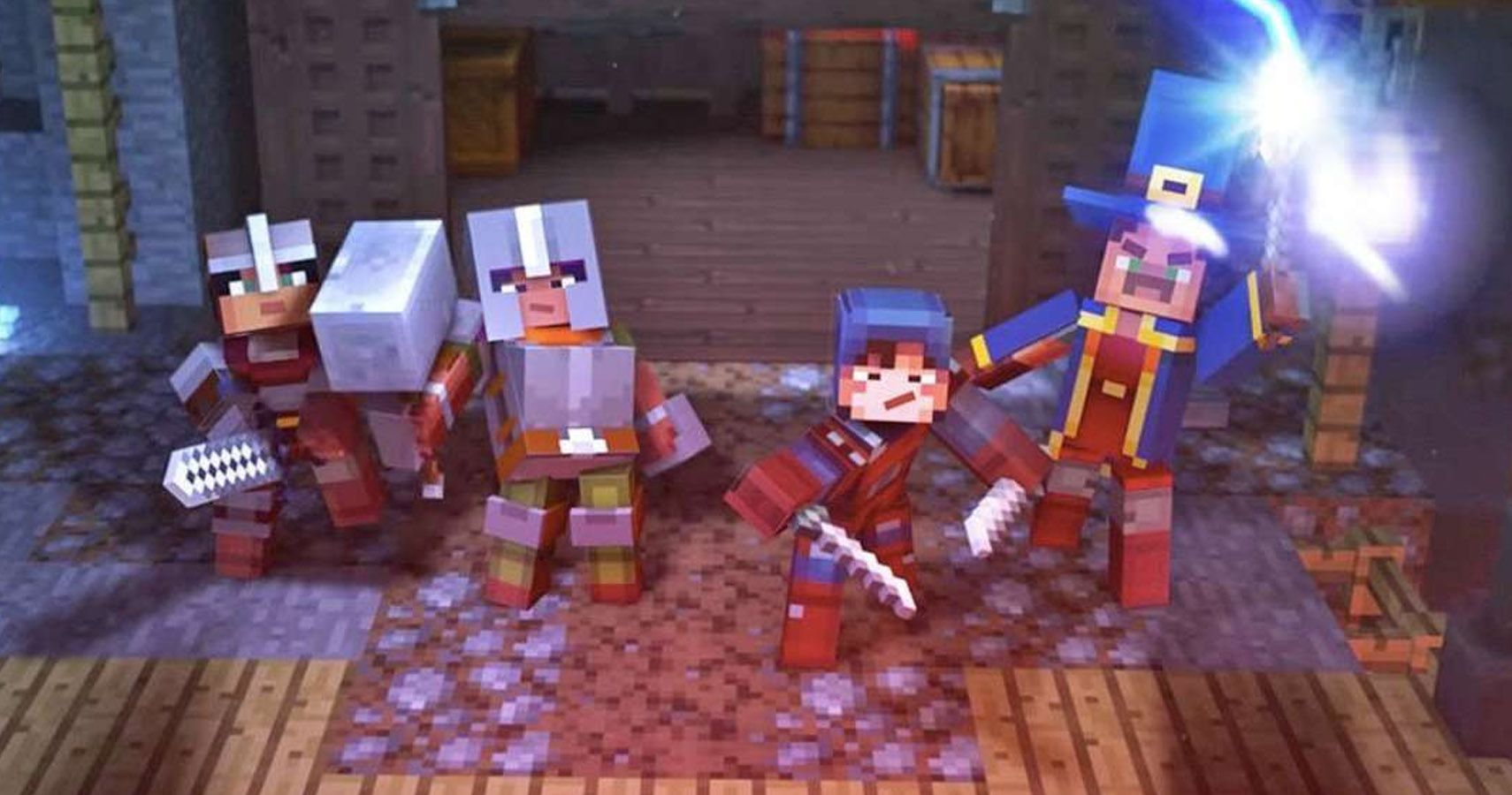 What is the title of this picture ? The 10 Best Minecraft Dungeons Ranged Weapon Enchantments, Ranked