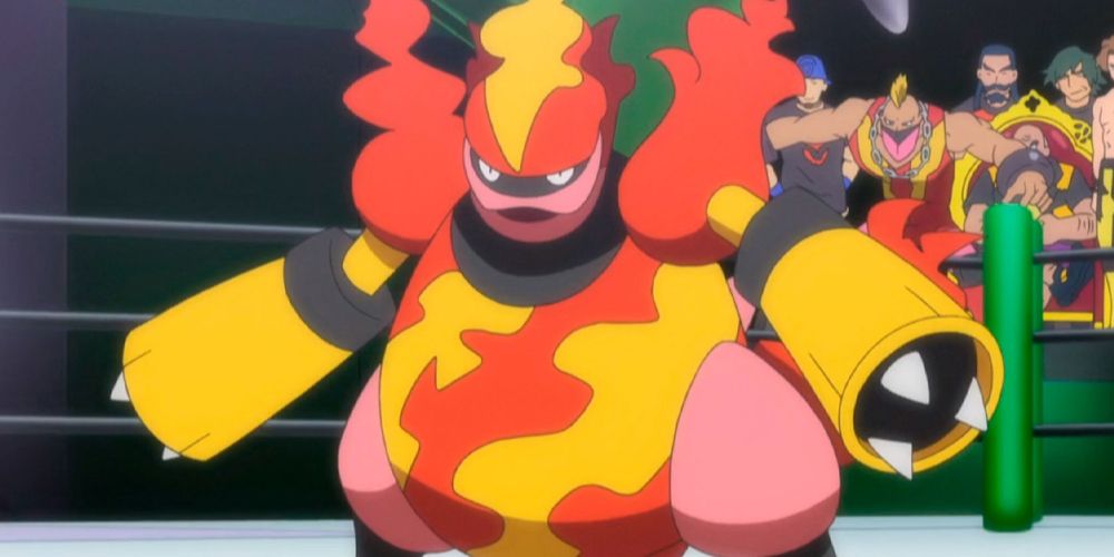 Image of Magmortar from the Pokemon anime