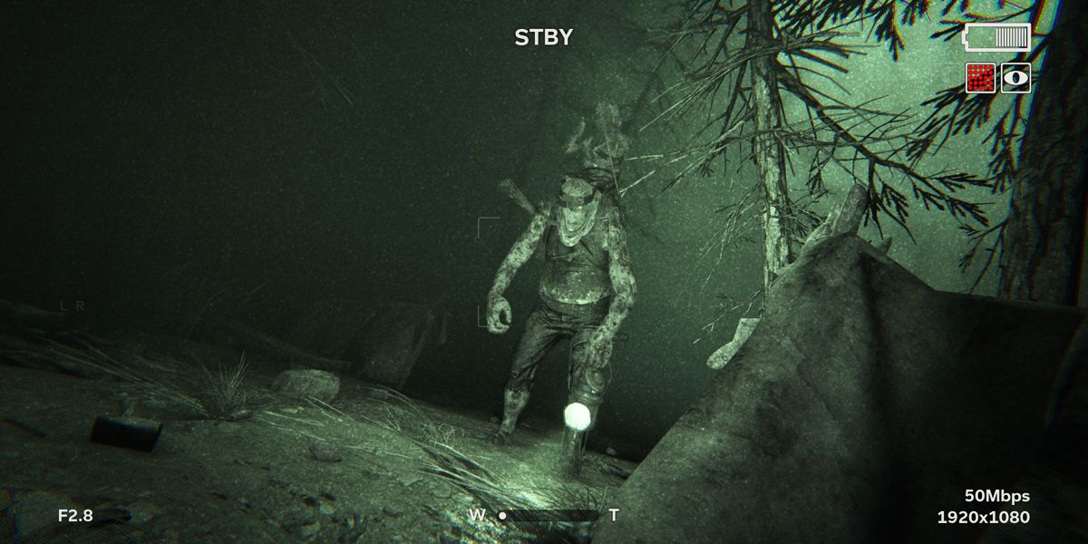 Outlast 2 night vision looking at creature