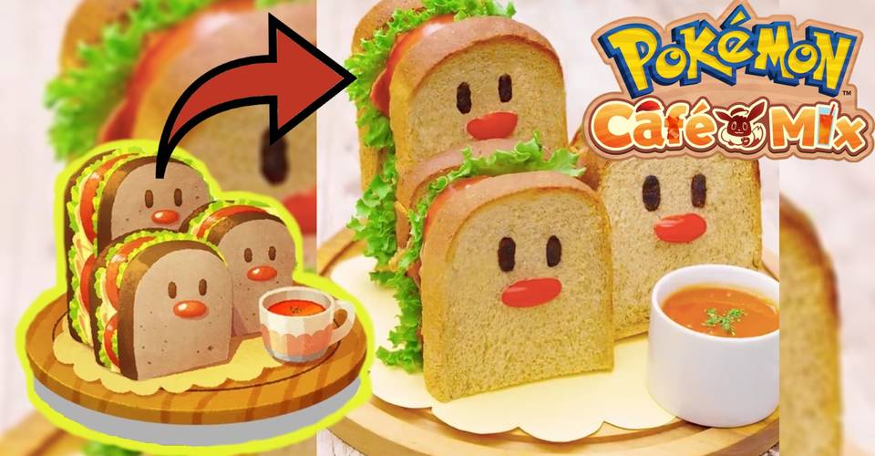 Japanese App Recreates Pokemon Cafe Mix S Dugtrio Sandwich Trio Recipe In Real Life