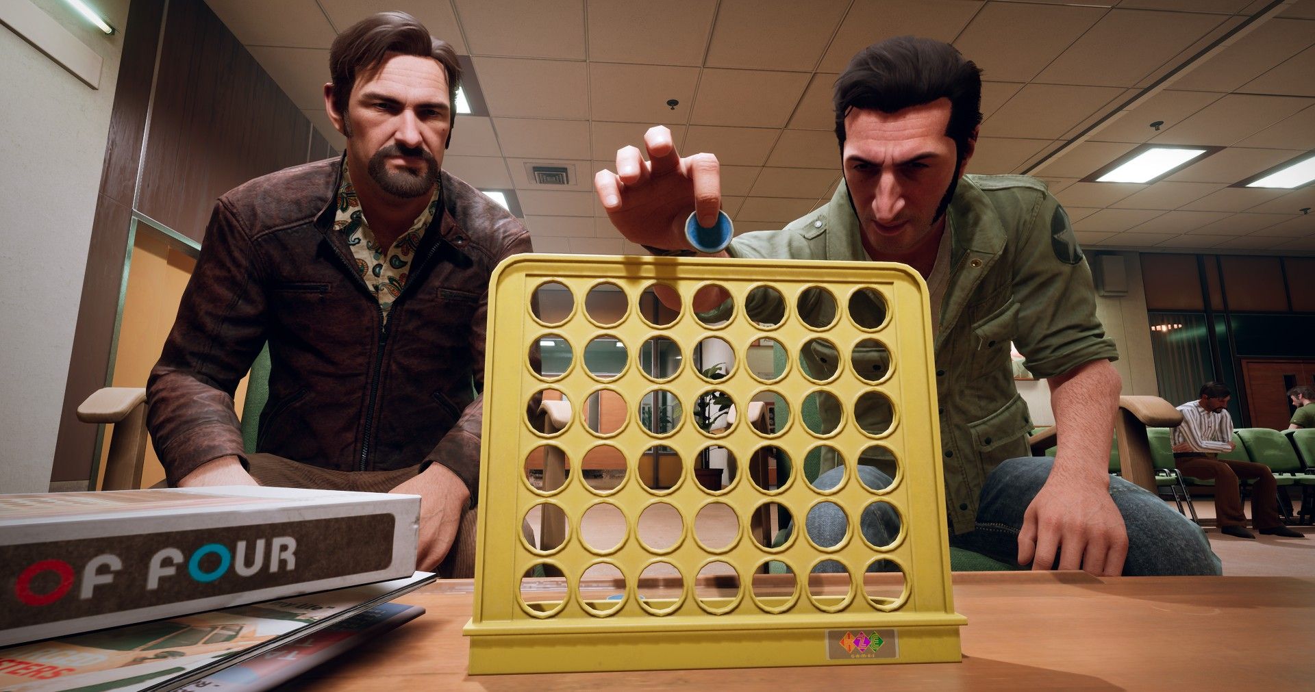 Vince and Leo play Connect Four