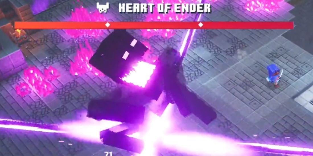 The boss Heart of Ender in Minecraft Dungeons