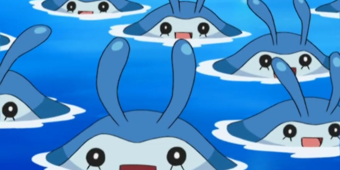 Pokemon Mantyke Swimming In The Anime