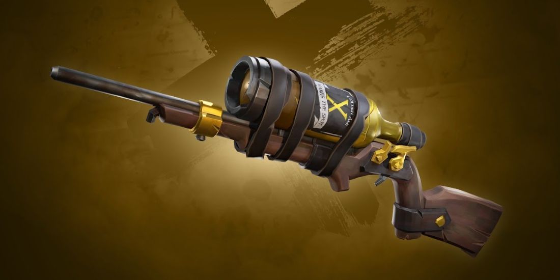 Sea Of Thieves Sniper With A Yellow Background