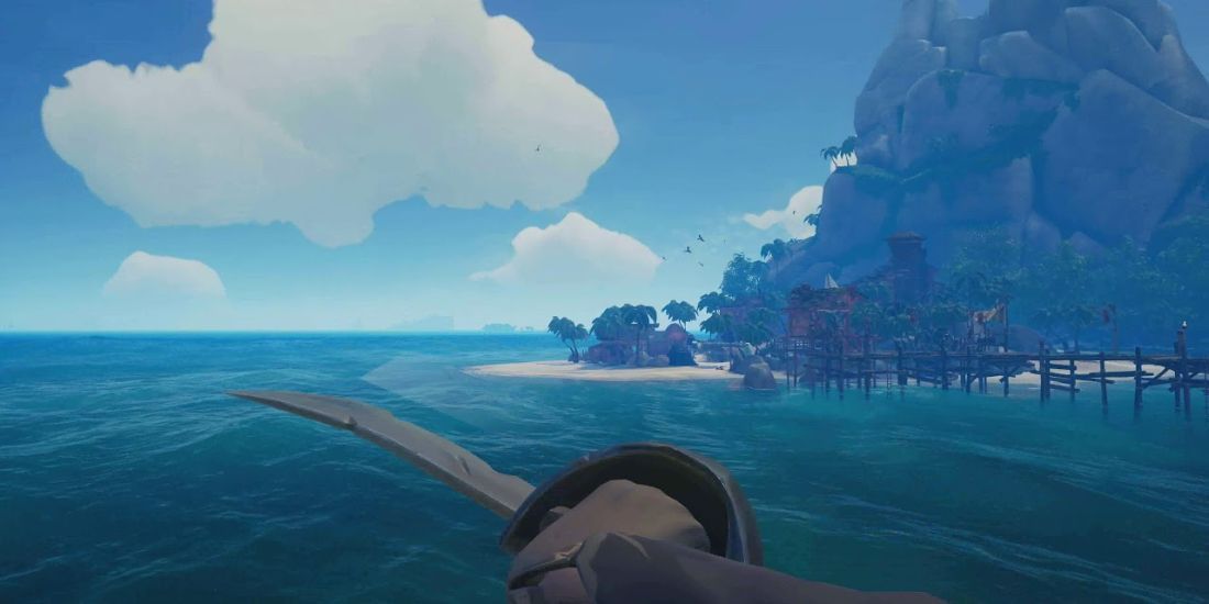 Sea Of Thieves Pirate Sword Dashing Into The Ocean