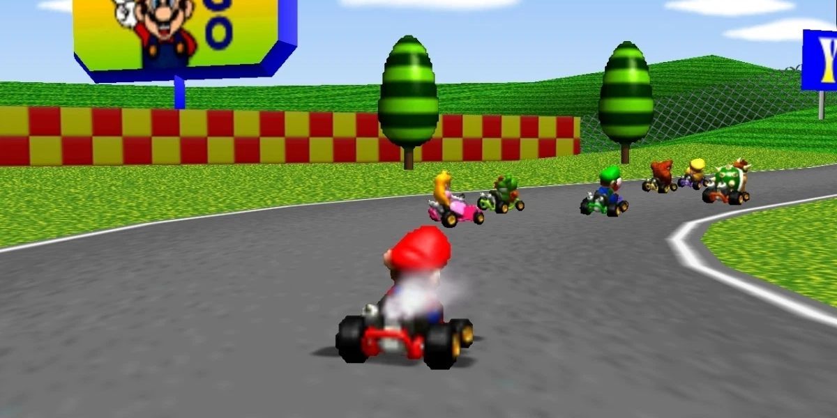 Mario Kart 64 Racing As Mario