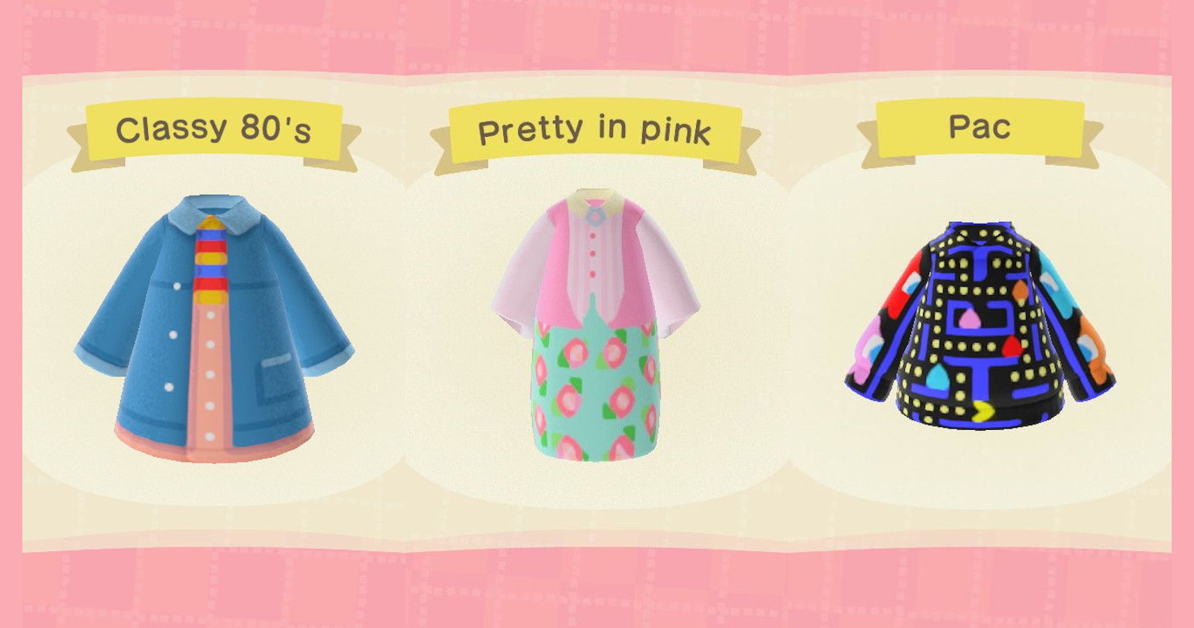 Animal Crossing: New Horizons - Codes For 1980s-Themed Outfits