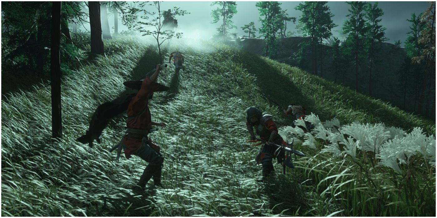 Ghost Of Tsushima Doing Battle On The Countryside