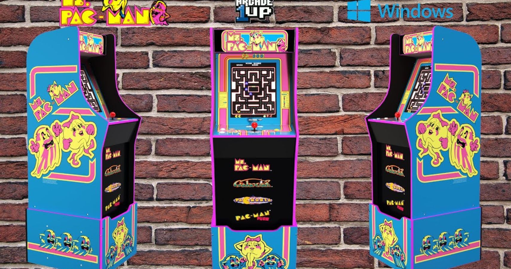 cabinet graphics for ms pacman game