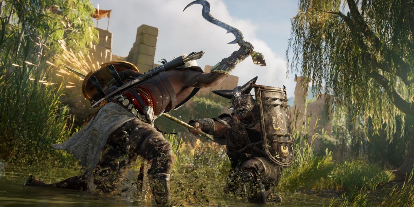 image of combat in Assassin's Creed: Origins