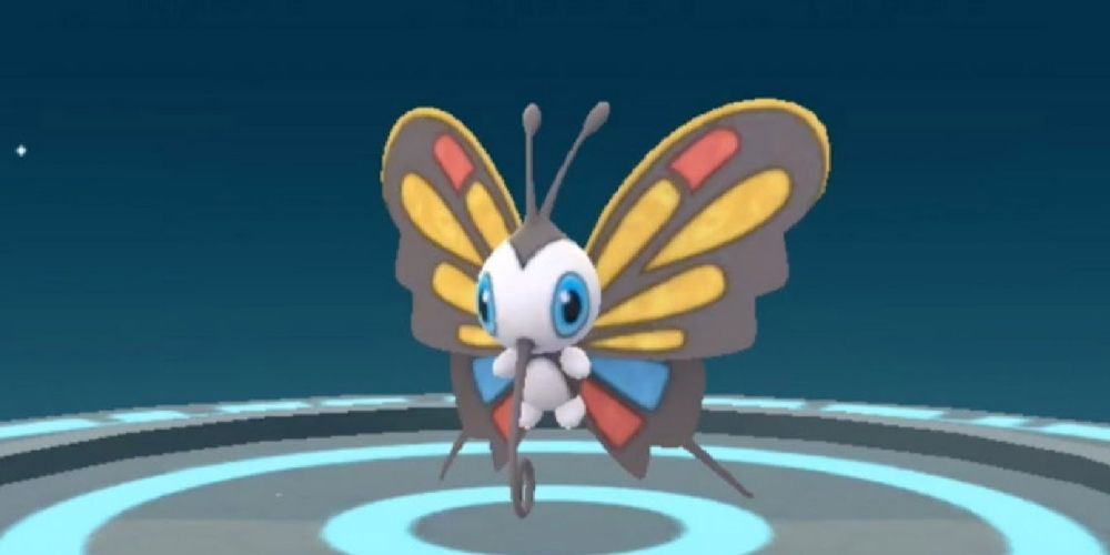 Beautifly floating happily after evolving.