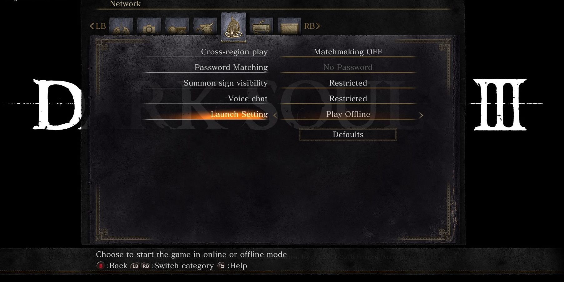 Dark Souls 3 Offline Mode