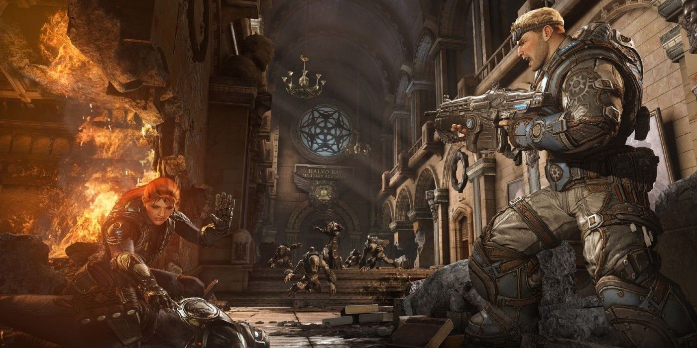 Gears Of War Judgment Shot Of Baird and Sofia Fighting