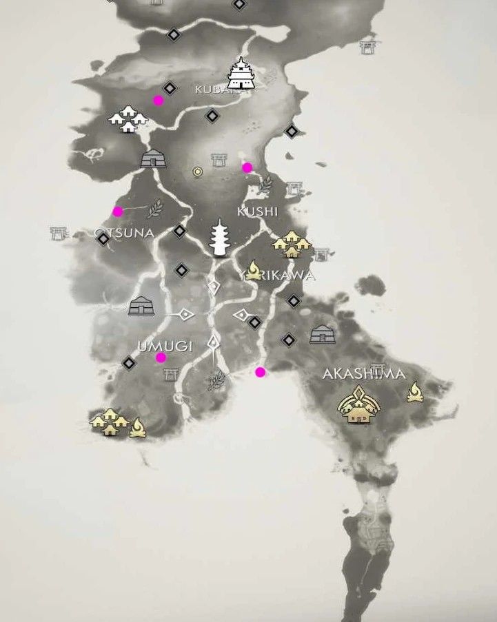 ghost of tsushima haiku locations map