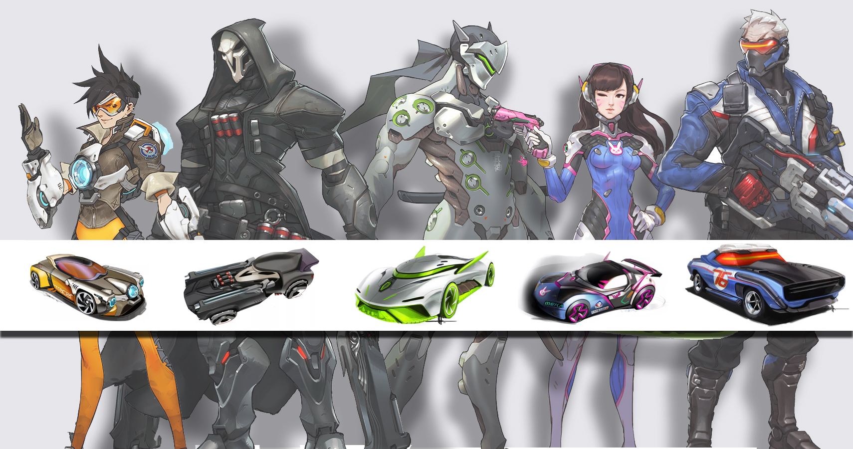 AWESOME Overwatch Hot Wheels Character Cars Concept Art Seen At.