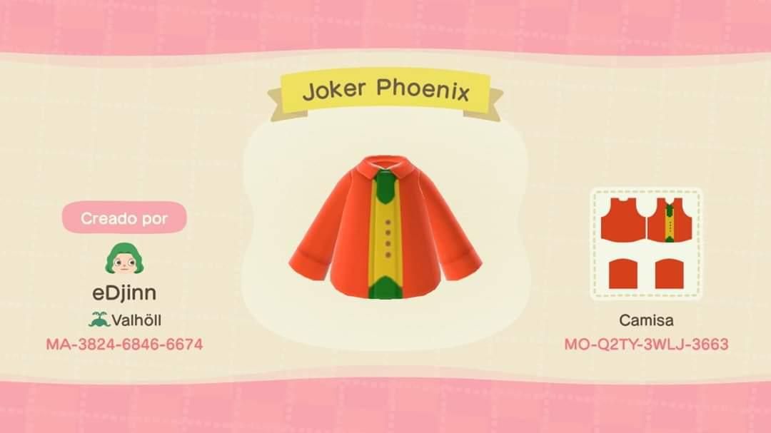 Animal Crossing New Horizons  Codes For The Joker And Harley Quinn