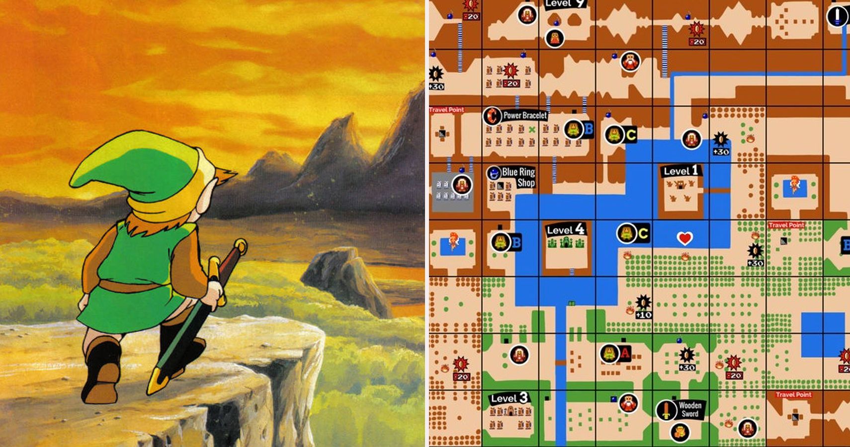 zelda nes map secrets