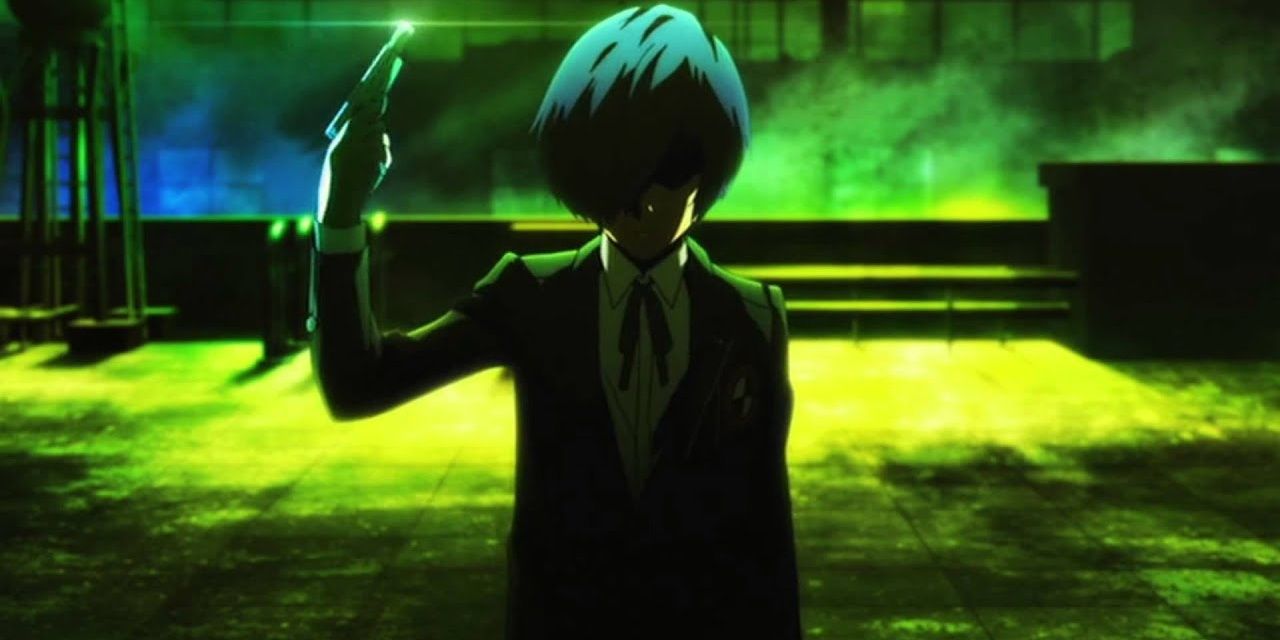 Minato Arisato awakens his Persona in Persona 3