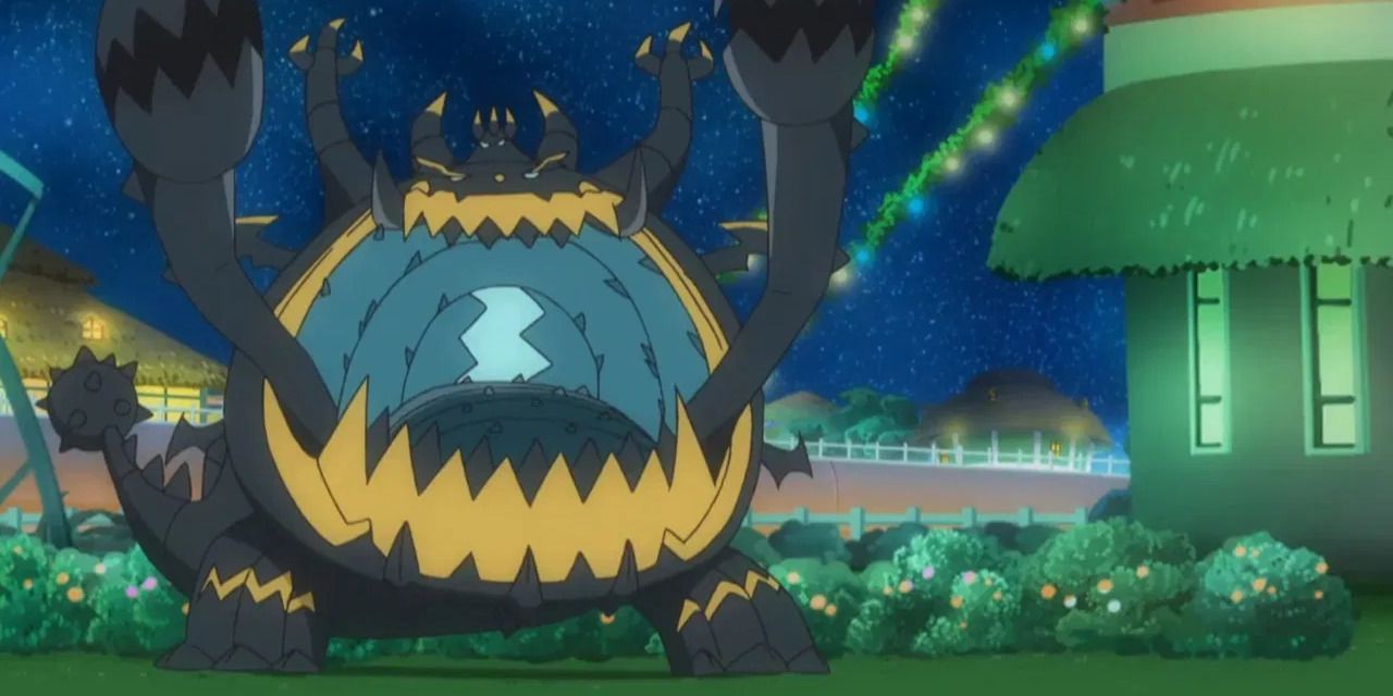 Pokemon Anime Guzzlord In An Outside Environment