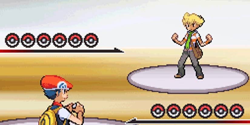Fighting Barry in Pokemon Diamond & Pearl.