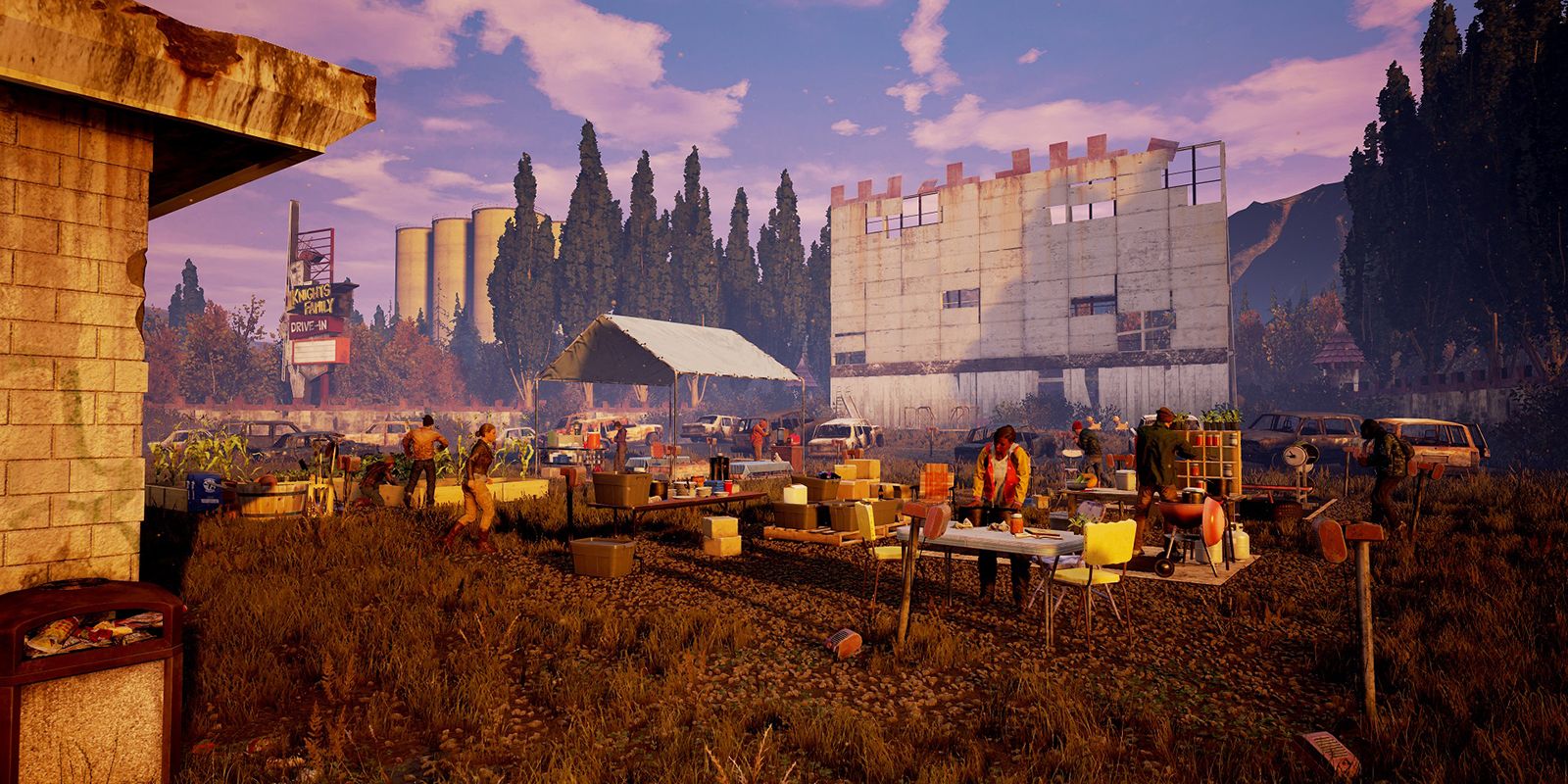 State of Decay 2 Survivors Producing Goods At Base
