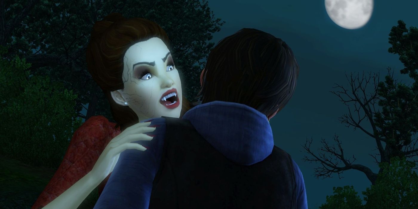 vampire sim biting other sim