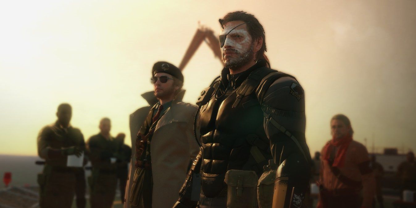 Big Boss with facepaint and Kaz in Metal Gear Solid 5 The Phantom Pain