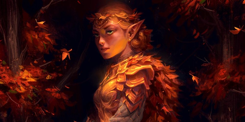 An Autumn Eladrin fey in Dungeons & Dragons