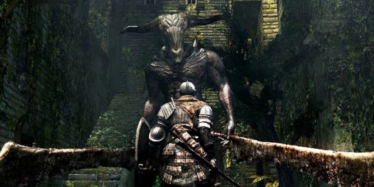 Dark Souls player facing the Capra Demon