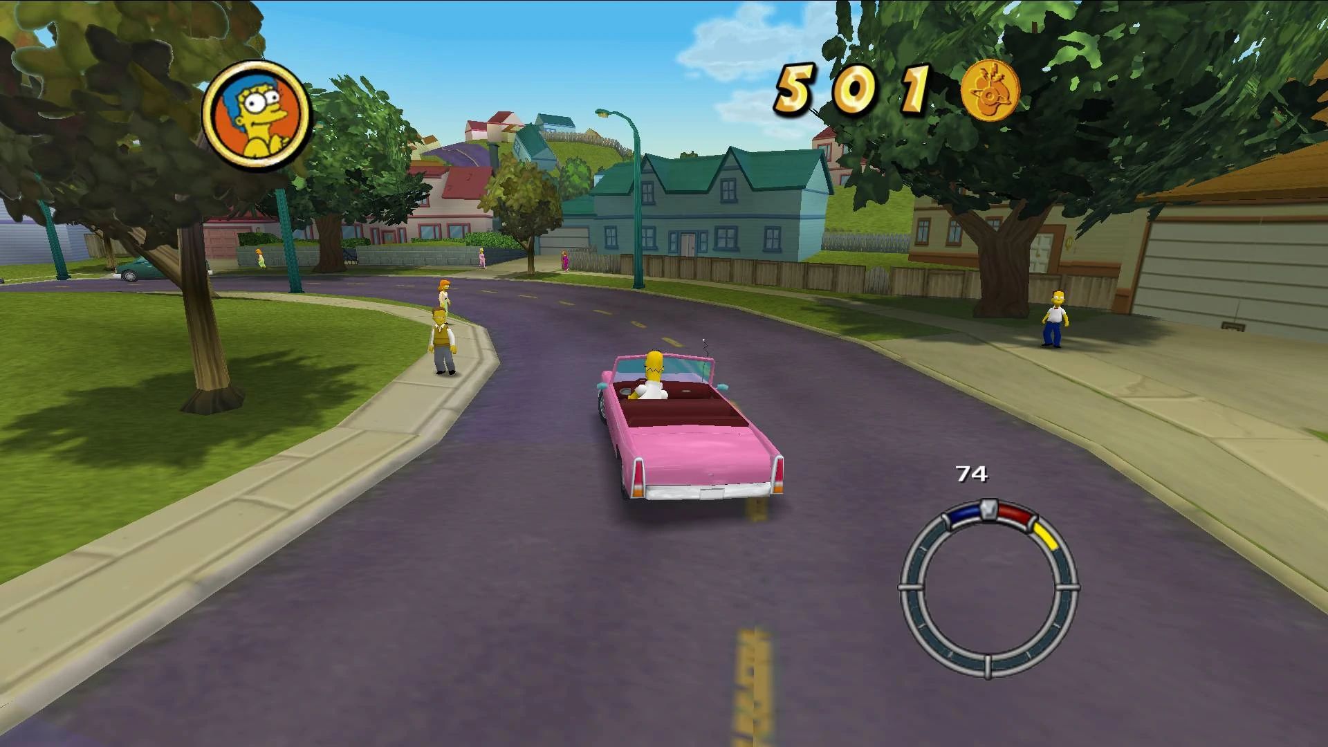 the simpsons hit and run gameplay