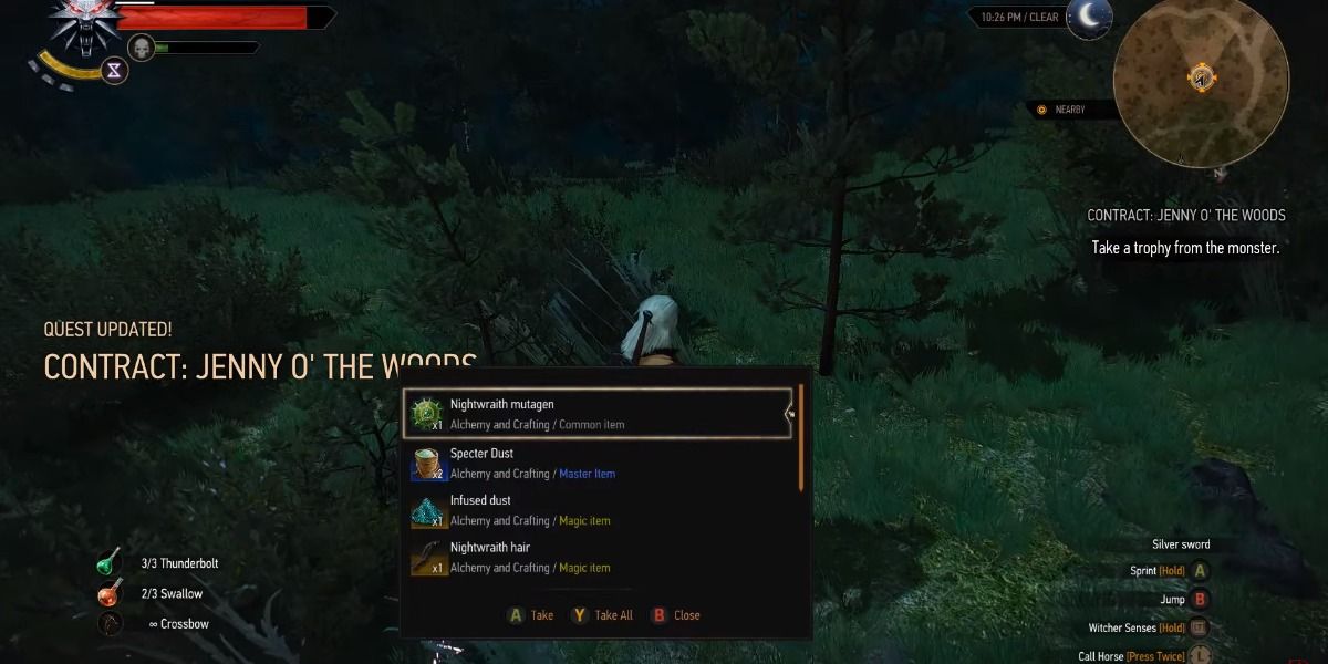 witcher 3 nightwraith loot