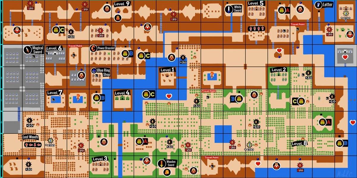Zelda On Nes Every Bombable Wall In Hyrule And Where To Find Them