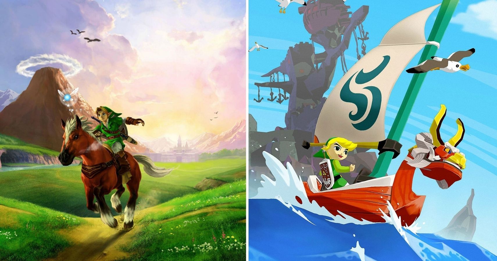 The Legend of Zelda: The Windwaker, Ocarina of time, and Ocarina