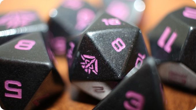 Dark Matter Starter Set hematite dice