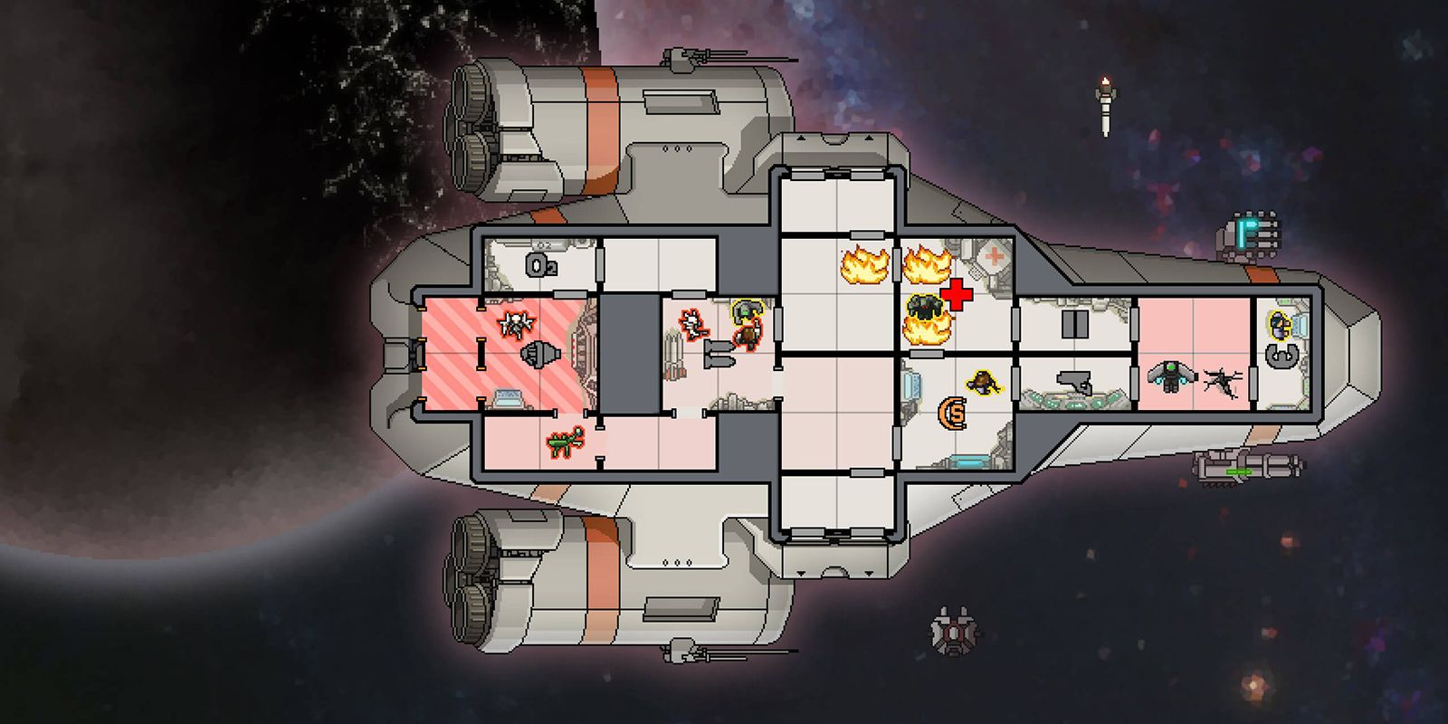 FTL Faster Than Light spaceship with multiple rooms