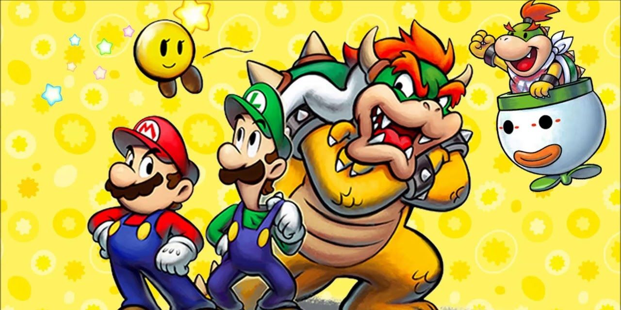 Mario & Luigi neben Bowser und Bowser Jr.