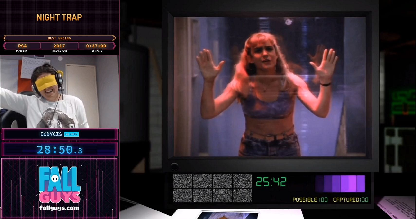 Night Trap Blindfolded Games Done Quick PS4