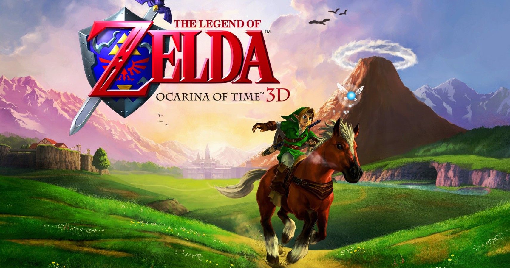 Ocarina of Time 3D Link Riding Through Valley Art