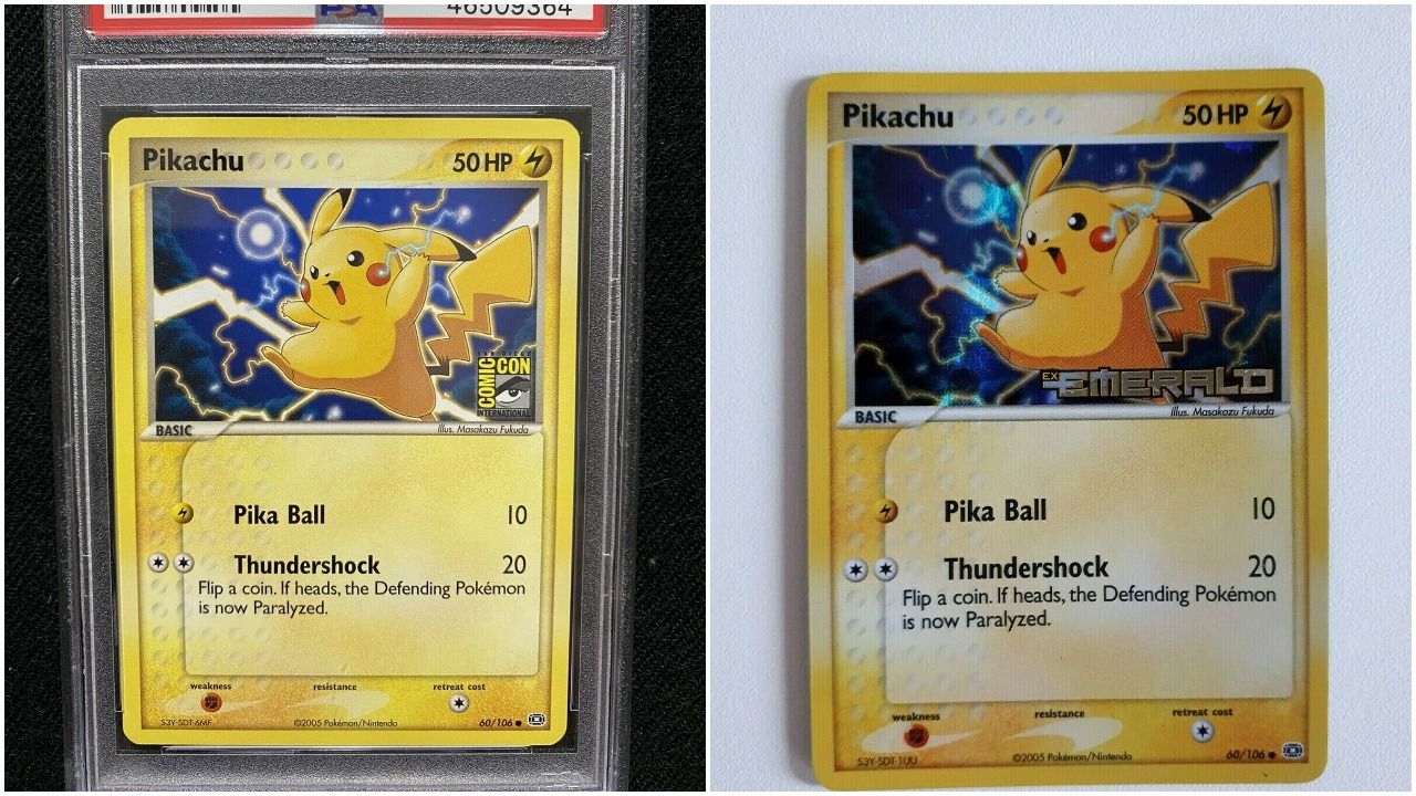 Pikachu card from 2005 San Diego Comic Con