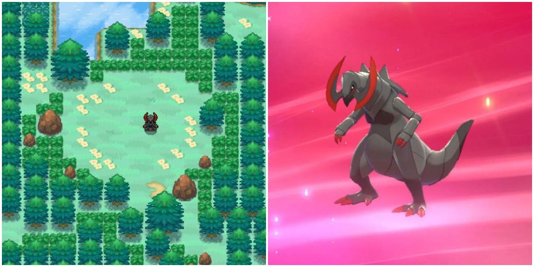 Haxorus and his location in game side by side