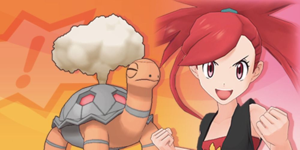 Flannery standing with her Torkoal