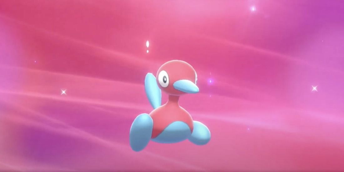 A freshly evolved Porygon2 from Pokemon Sword and Shield